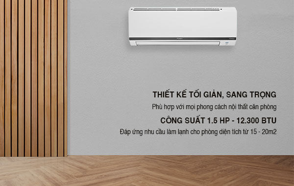 Máy lạnh Daikin FTKB35XVMV - Thiết kế tối giản, tinh tế và sang trọng, công suất 1.5 HP